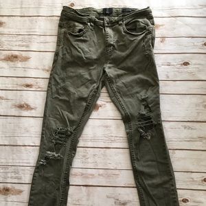 Cotton On Camo Green Ripped jeans